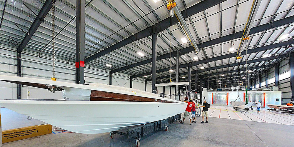 Single Slope Boat Manufacturing Building