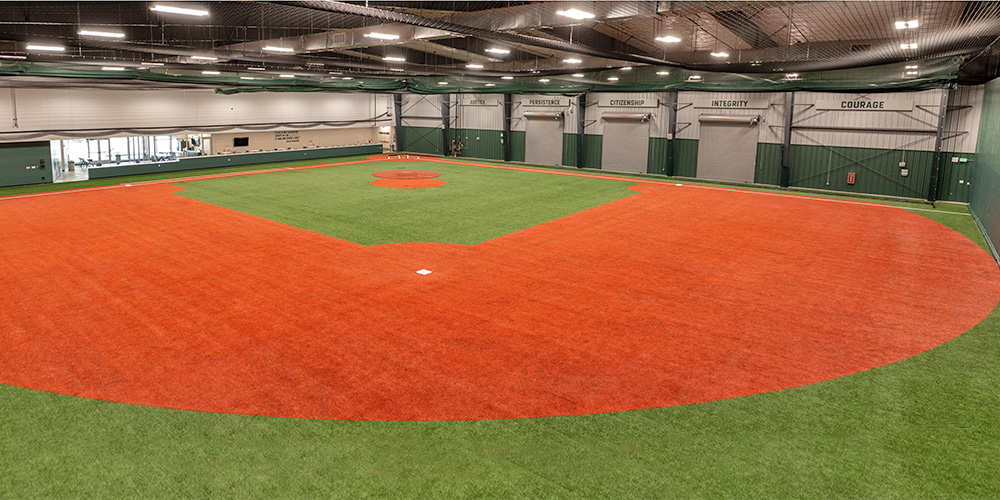 Pro-baseball steel building interior