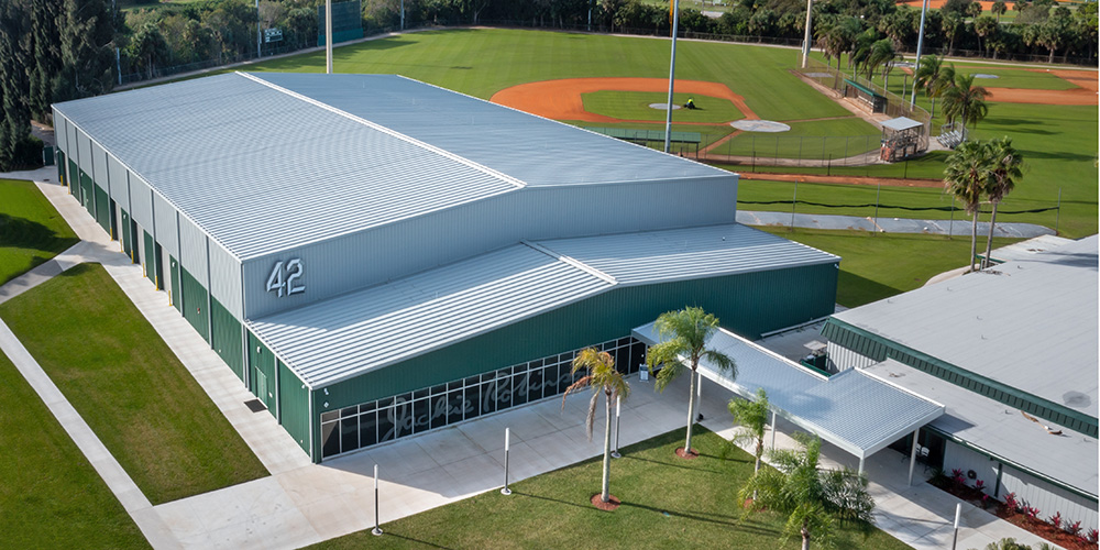 Professional baseball indoor training facility