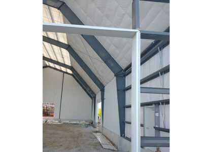 Metal building dairy barn - gambrel roof