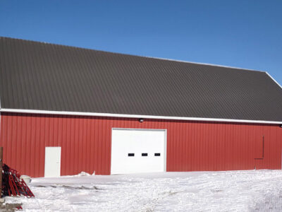 Metal building dairy parlor