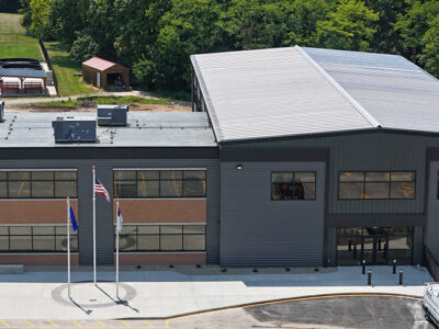 Metal building gymnasium