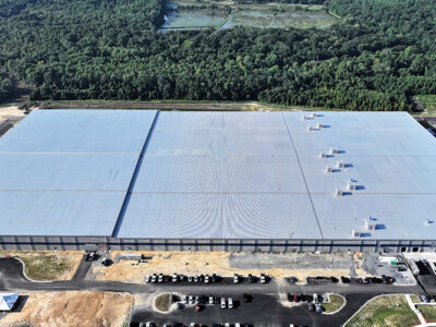 Large manufacturing steel building