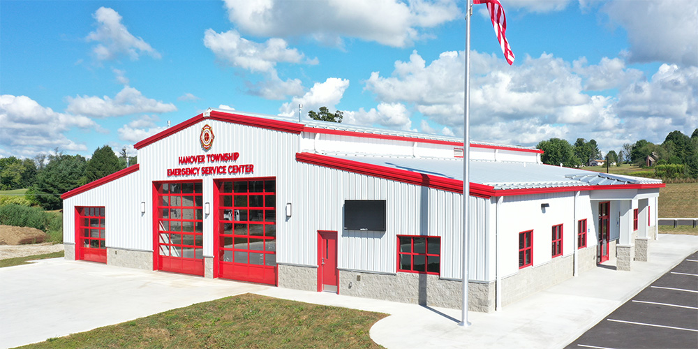Fire station steel building